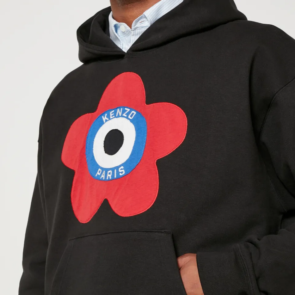 Sweatshirts|KENZO Target Oversized Cotton-Blend Hoodie - S