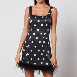 Dresses|Dresses|Barbour International Kitri Edina Polka-Dot Satin Mini Dress - UK 8