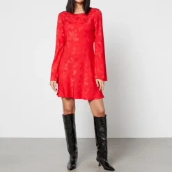 Dresses|Dresses|Cras Kitri Faye Floral-Jacquard Mini Dress - UK 10