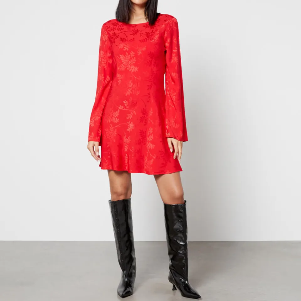 Dresses|Dresses|Cras Kitri Faye Floral-Jacquard Mini Dress - UK 10