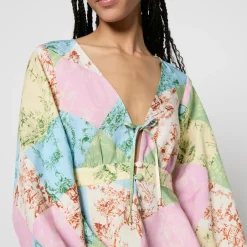 T-Shirts And Tops|Shirts And Blouses|Ganni Kitri Irene Toile De Jouy Lyocell-Blend Top - UK 6