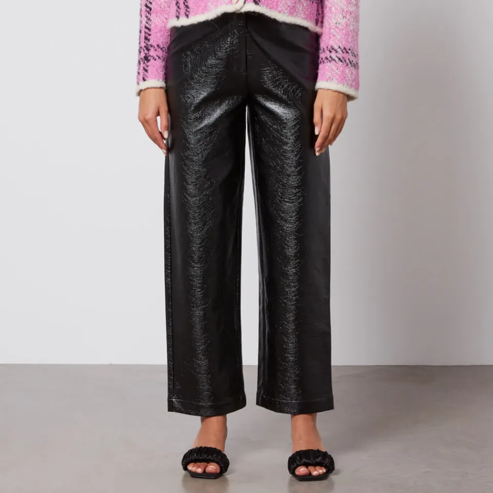 Trousers|Sleeper Kitri Janice Vinyl Straight-Leg Trousers - UK 14