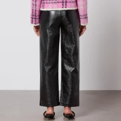 Trousers|Sleeper Kitri Janice Vinyl Straight-Leg Trousers - UK 14