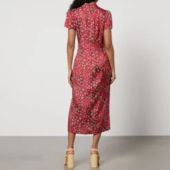 Dresses|Dresses|Stine Goya Kitri Leia Printed Crepe de Chine Midi Dress - UK 6