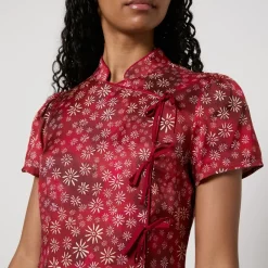 Dresses|Dresses|Stine Goya Kitri Leia Printed Crepe de Chine Midi Dress - UK 6