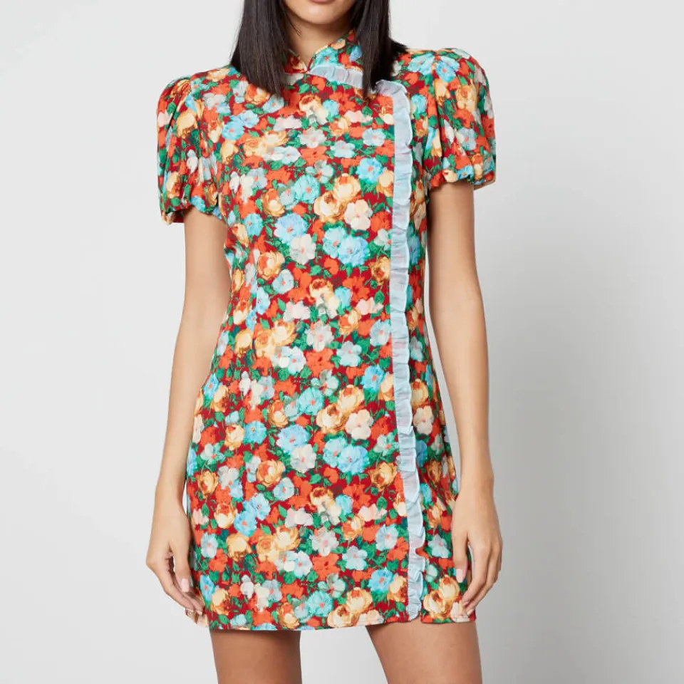 Dresses|Dresses|Kitri Philippa Floral-Print Crepe Mini Dress - UK 6