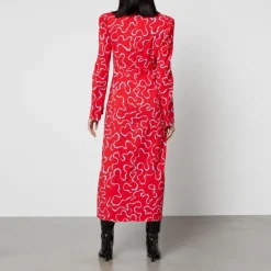 Dresses|Dresses|Axel Arigato Kitri Rhonda Trail Printed Crepe Midi Dress - UK 6