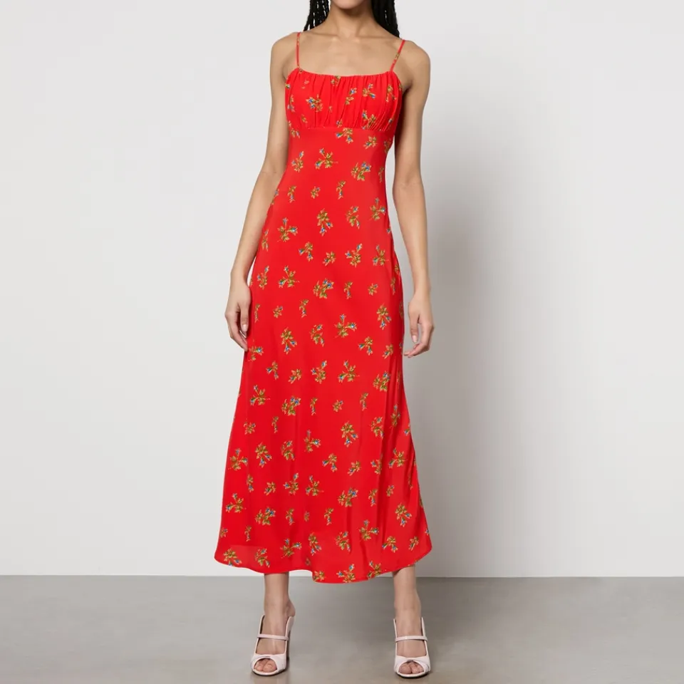 Dresses|Dresses|Kitri Velma Floral-Print Lenzing™ EcoVero™ Viscose-Blend Midi Dress - UK 14