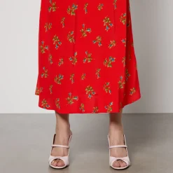 Dresses|Dresses|Kitri Velma Floral-Print Lenzing™ EcoVero™ Viscose-Blend Midi Dress - UK 14