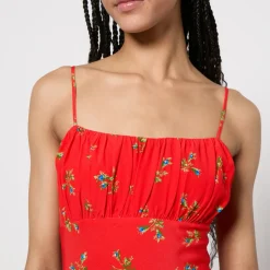 Dresses|Dresses|Kitri Velma Floral-Print Lenzing™ EcoVero™ Viscose-Blend Midi Dress - UK 14