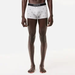 Underwear|Lacoste 3 Pack Cotton Logo Boxer Trunks - XXL