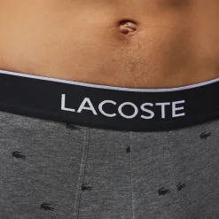 Underwear|Lacoste 3 Pack Cotton Logo Boxer Trunks - XXL