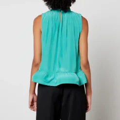 T-Shirts And Tops|Dr. Martens Lanvin Satin Peplum Halterneck Top - FR 40/UK 12
