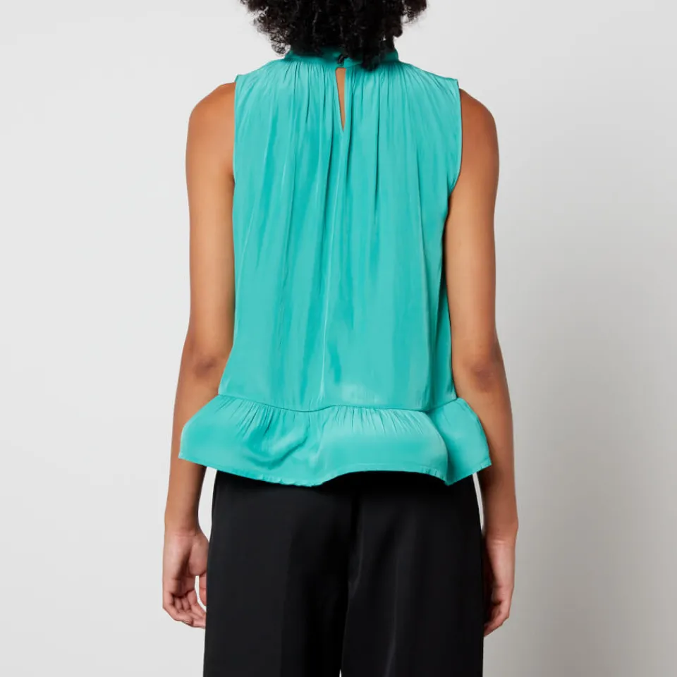 T-Shirts And Tops|Dr. Martens Lanvin Satin Peplum Halterneck Top - FR 40/UK 12