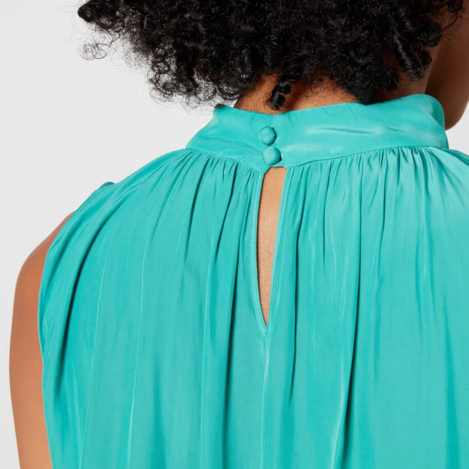 T-Shirts And Tops|Dr. Martens Lanvin Satin Peplum Halterneck Top - FR 40/UK 12