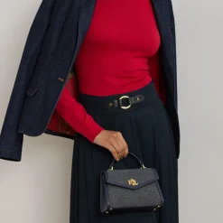 Bags|Dr. Martens Lauren Ralph Lauren Farrah Canvas/Leather Small Satchel