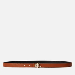 Belts|Lauren Ralph Lauren Women's Reversible 20 Skinny Belt - Black/Lauren Tan - M