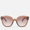 Sunglasses|Sunglasses|Le Specs Capacious Acetate Round-Frame Sunglasses