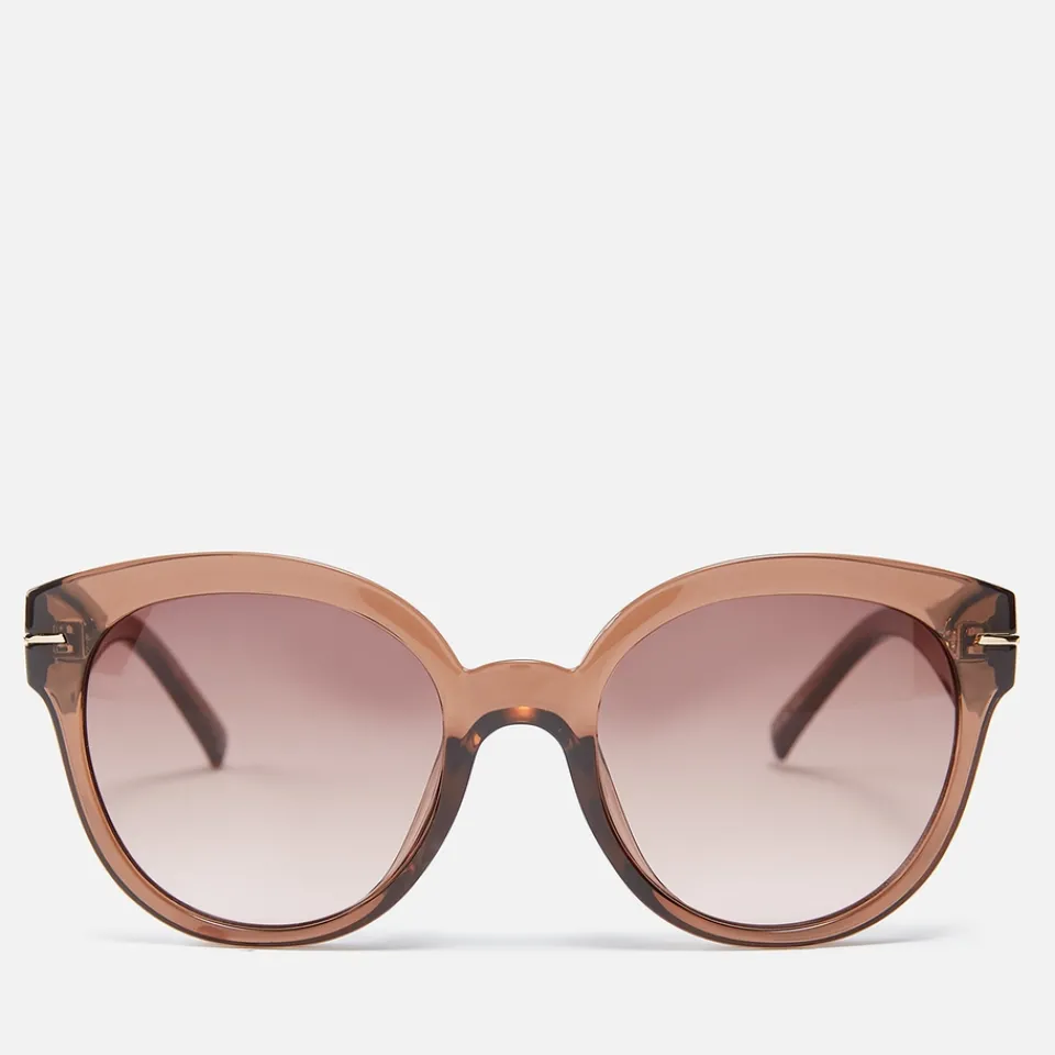 Sunglasses|Sunglasses|Le Specs Capacious Acetate Round-Frame Sunglasses