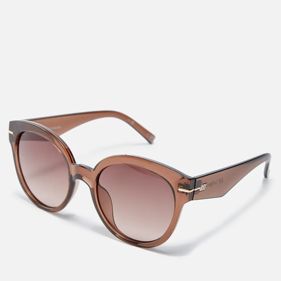 Sunglasses|Sunglasses|Le Specs Capacious Acetate Round-Frame Sunglasses