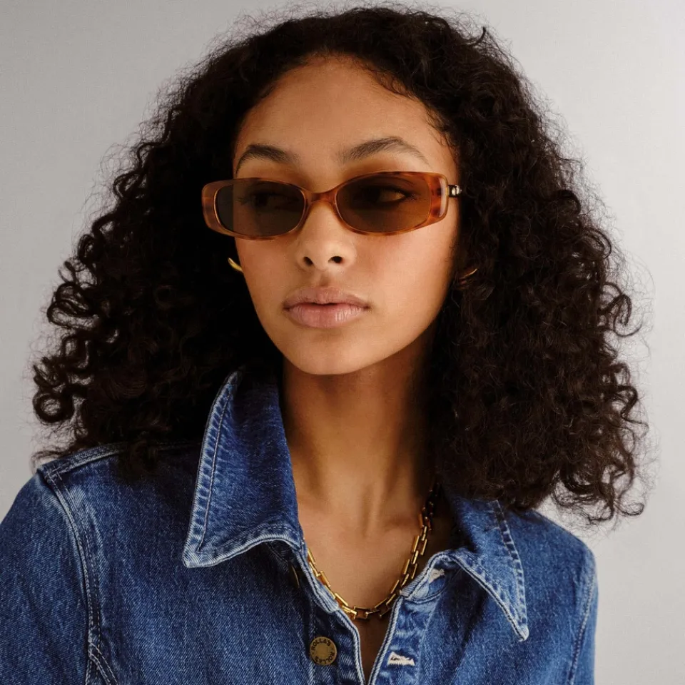 Sunglasses|Sunglasses|By Malene Birger Le Specs Lil Starlight Polycarbonate Rectangle-Frame Sunglasses
