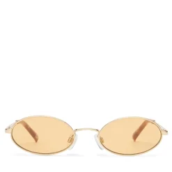 Sunglasses|Sunglasses|Anni Lu Le Specs Love Train Gold-Tone Oval-Frame Sunglasses