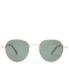 Sunglasses|Sunglasses|Anine Bing Le Specs Odyssey Gold-Tone Round-Frame Sunglasses