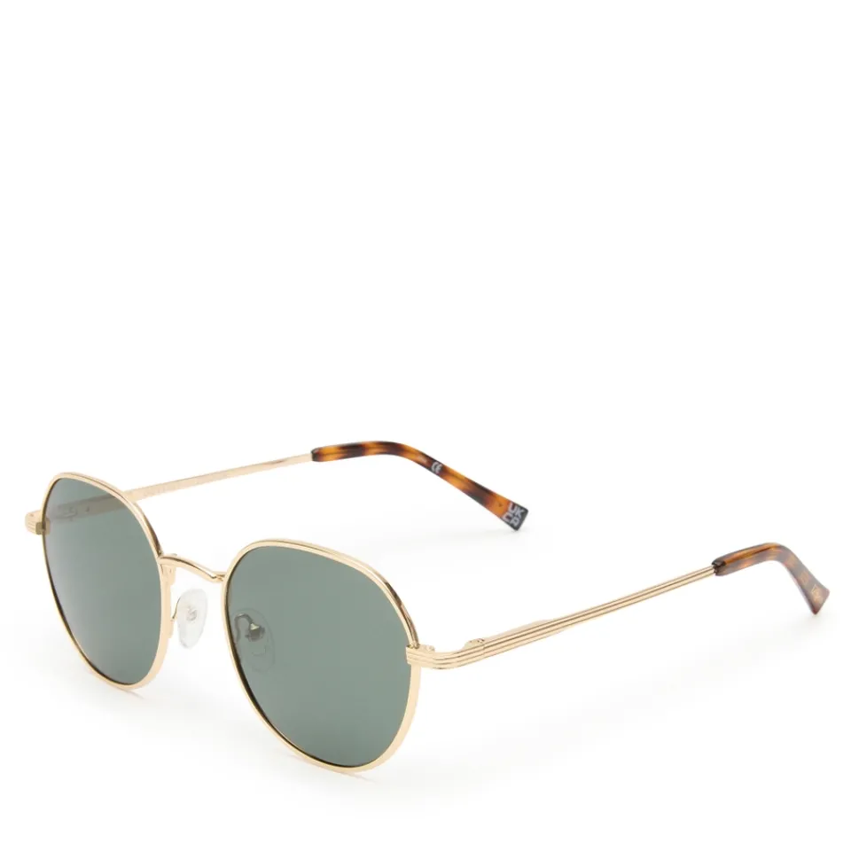 Sunglasses|Sunglasses|Anine Bing Le Specs Odyssey Gold-Tone Round-Frame Sunglasses