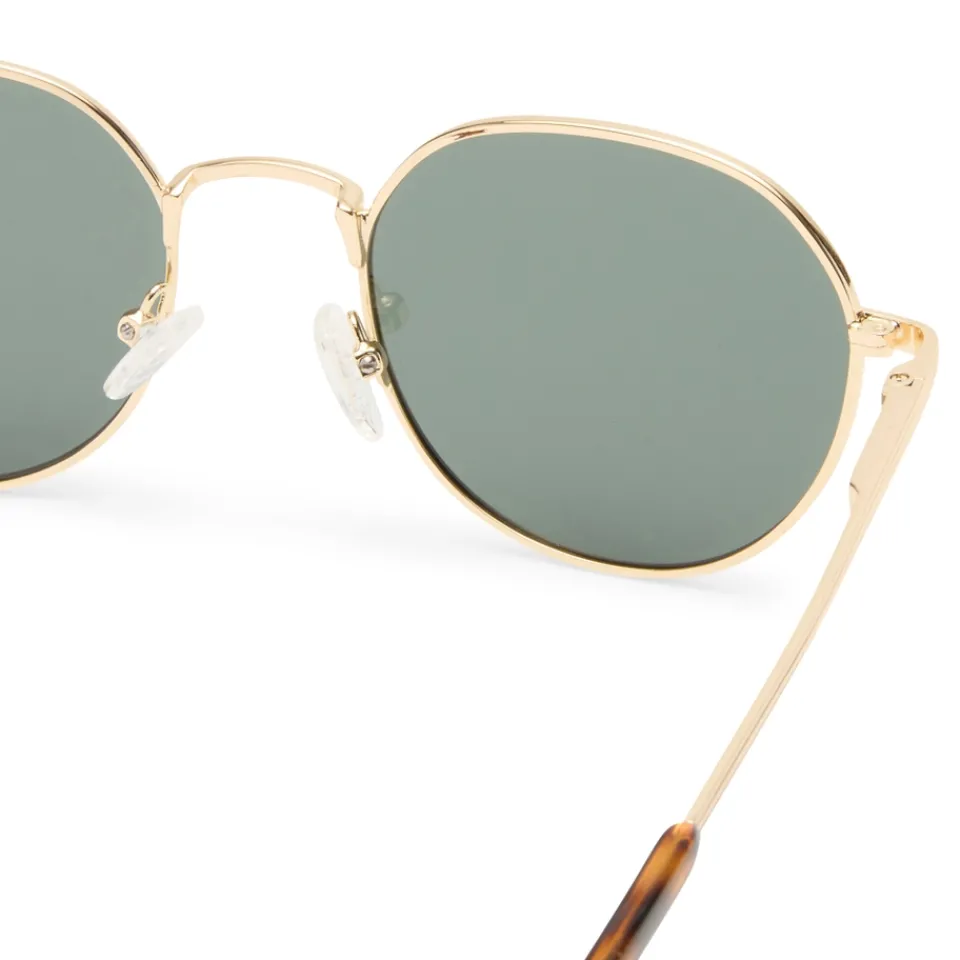 Sunglasses|Sunglasses|Anine Bing Le Specs Odyssey Gold-Tone Round-Frame Sunglasses