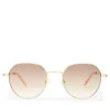Sunglasses|Sunglasses|Anni Lu Le Specs Odyssey Gold-Tone Round-Frame Sunglasses