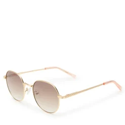 Sunglasses|Sunglasses|Anni Lu Le Specs Odyssey Gold-Tone Round-Frame Sunglasses