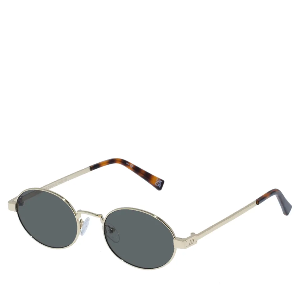 Sunglasses|Sunglasses|Ganni Le Specs Poseidon Deux Gold-Tone Oval-Frame Sunglasses