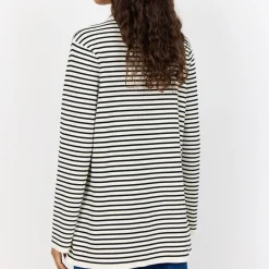 T-Shirts And Tops|Leveté Room Kirstyn Striped ECOVERO™ Viscose-Blend Top - S