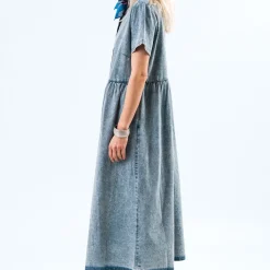 Dresses|Dresses|Holzweiler Lollys Laundry AliyaLl LS Denim Maxi Dress - XS