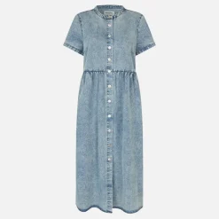 Dresses|Dresses|Holzweiler Lollys Laundry AliyaLl LS Denim Maxi Dress - XS