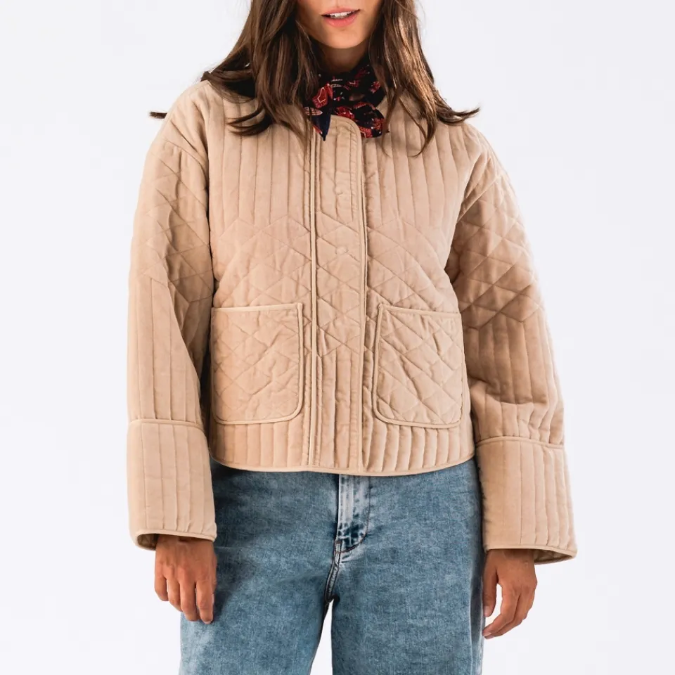 Jackets|Coats|RAINS Lollys Laundry Ananda Quilted Cotton-Velour Jacket - XS