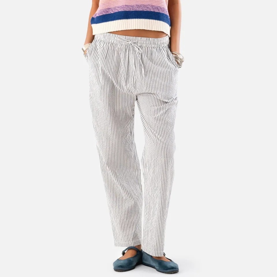 Trousers|PS Paul Smith Lollys Laundry Bill Striped Cotton Trousers - M