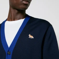 Cardigans|Knitwear|Maison Kitsuné Baby Fox Patch Wool Cardigan - M