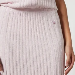 Skirts|Skirts|Maison Kitsuné Baby Fox Patch Cotton Blend Ribbed Midi Skirt - XS
