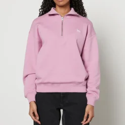 Loungewear|Sweatshirts|Maison Kitsuné Baby Fox Patch Cotton-Jersey Half-Zip Sweatshirt - XS