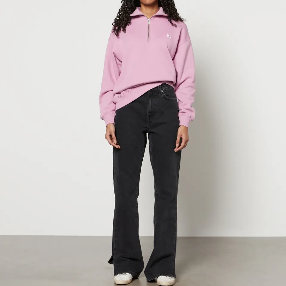 Loungewear|Sweatshirts|Maison Kitsuné Baby Fox Patch Cotton-Jersey Half-Zip Sweatshirt - XS