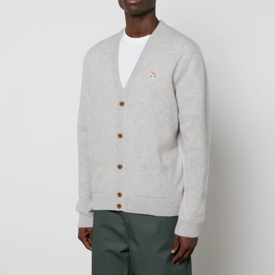 Cardigans|Knitwear|Dr. Martens Maison Kitsuné Baby Fox Patch Wool Cardigan - S