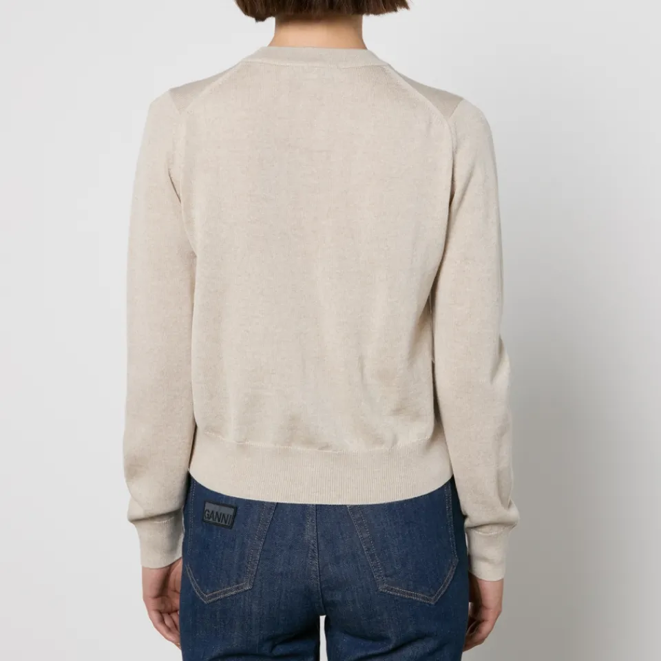 Knitwear|Maison Kitsuné Bold Fox Head Patch Wool Cardigan - S