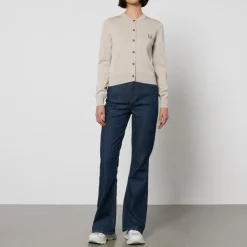 Knitwear|Maison Kitsuné Bold Fox Head Patch Wool Cardigan - S
