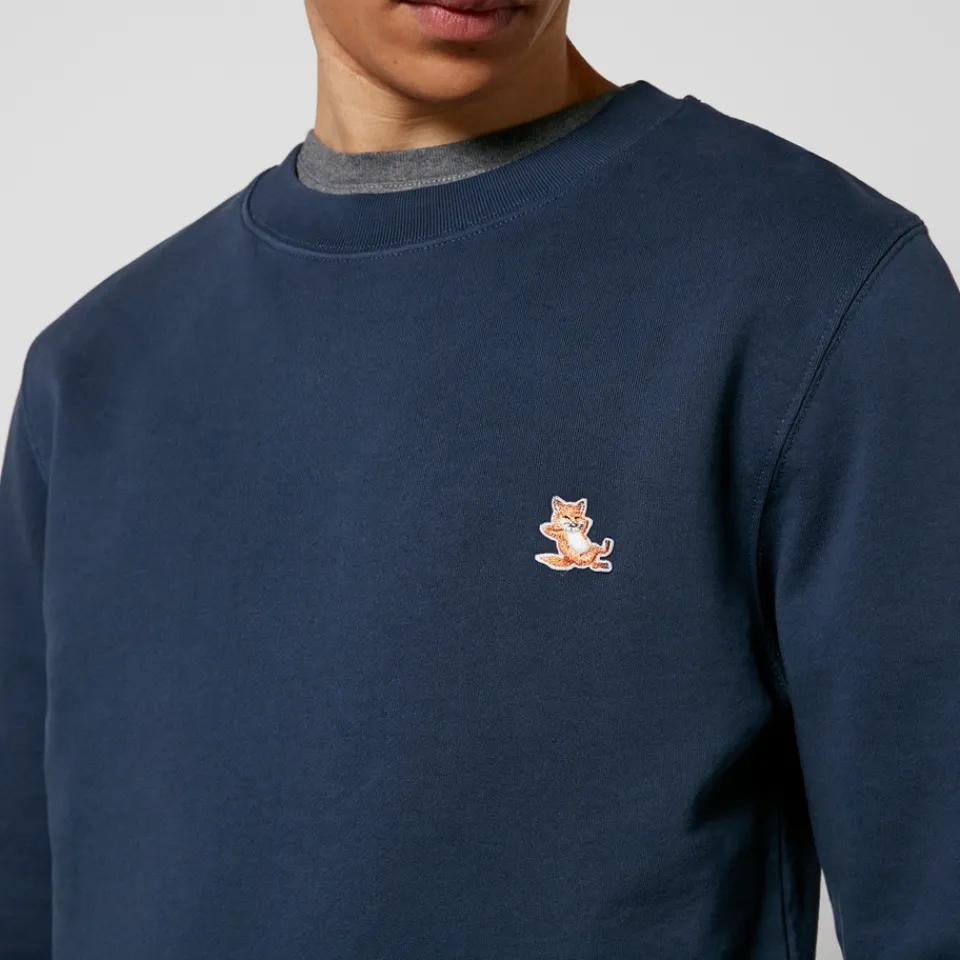 Sweatshirts|Maison Kitsuné Chillax Patch Cotton-Jersey Sweatshirt - S