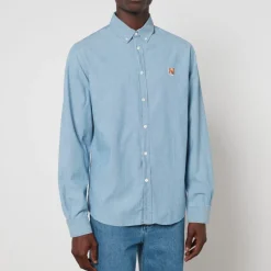 Shirts|Shirts|Maison Kitsuné Classic Institutional Fox Head Denim Shirt - 42/XL