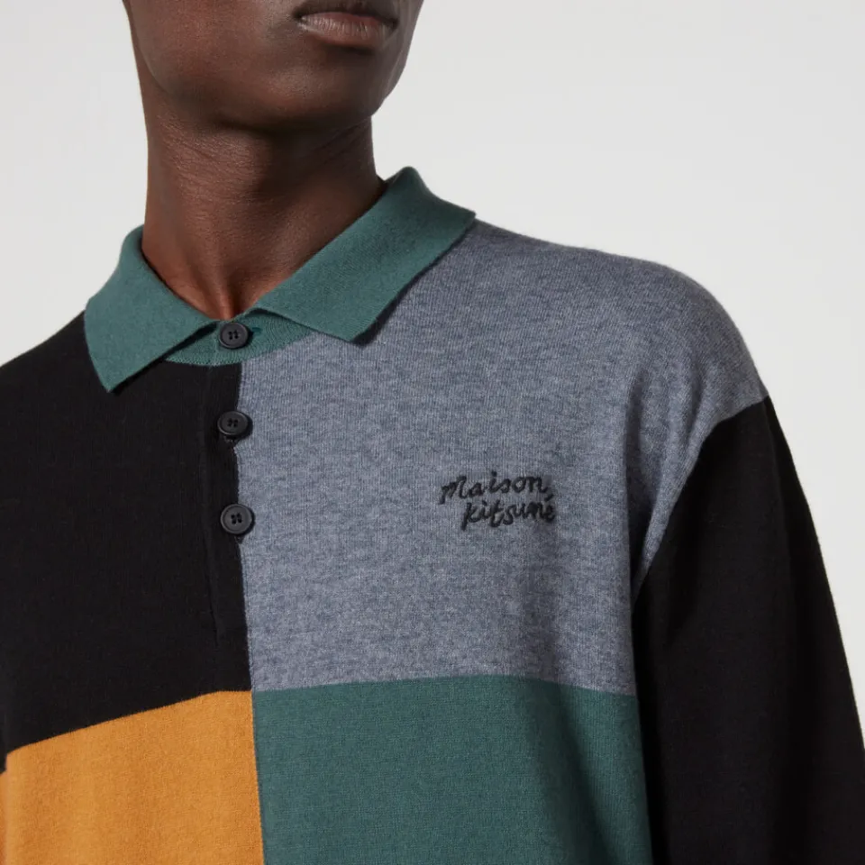 Polo Shirts|Dr. Martens Maison Kitsuné Cotton and Wool-Blend Polo Shirt - S