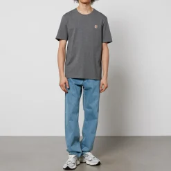 T-Shirts|T-Shirts|Maison Kitsuné Cotton-Jersey Fox Head Patch T-Shirt - L