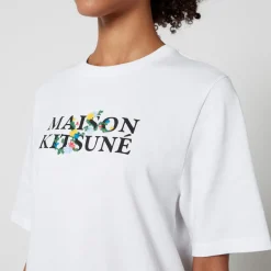Loungewear|T-Shirts And Tops|Maison Kitsuné Flowers Comfort Cotton-Jersey T-Shirt - XXS