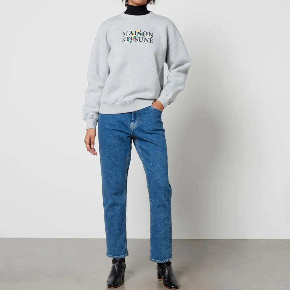 Loungewear|Sweatshirts|Maison Kitsuné Flowers Comfort Cotton-Jersey Sweatshirt - XXS